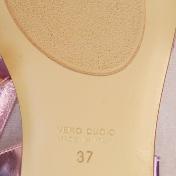 NWT MimiSol Girls 37 (7) Leather Jewel Sandals - Picture 13 of 15